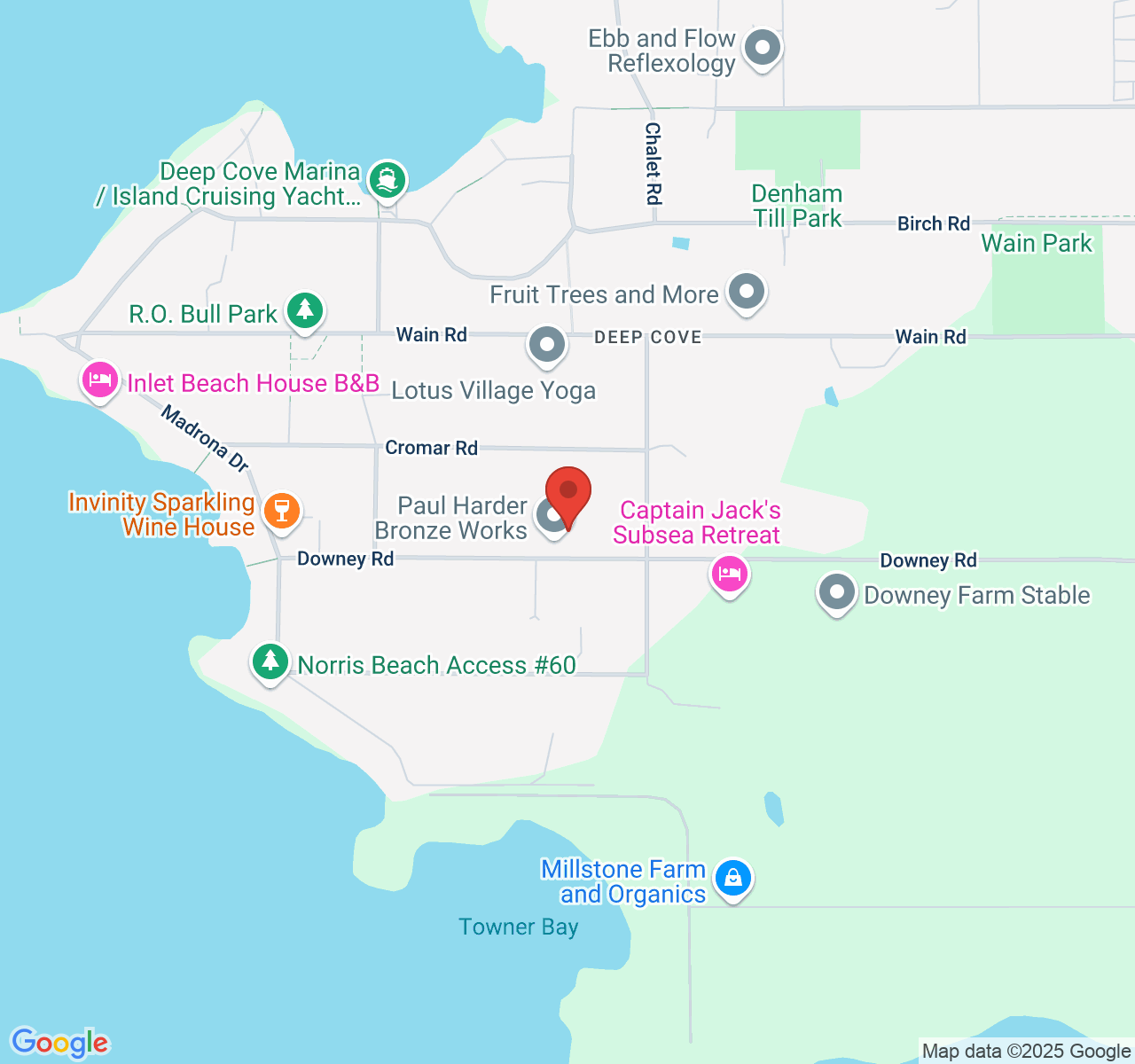 Map to Paul Harder Bronze Works