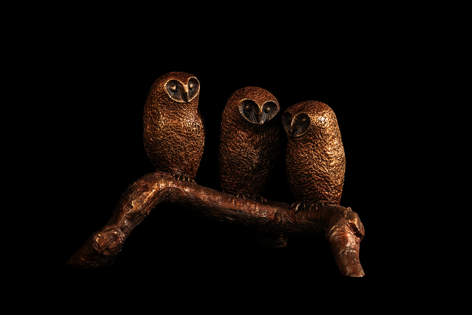Three Owlets-sculpture
