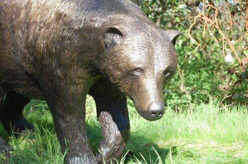 Yearling Grizzly Bear-sculpture